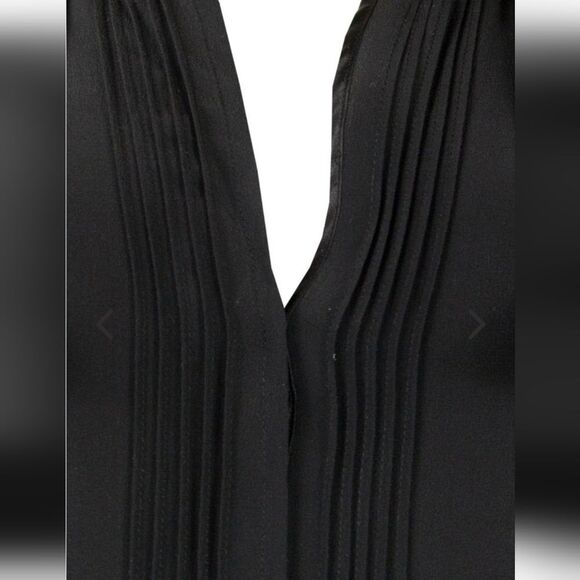 Maison Scotch black 100% silk elegant mini tux shift dress size s or xs - Picture 13 of 14